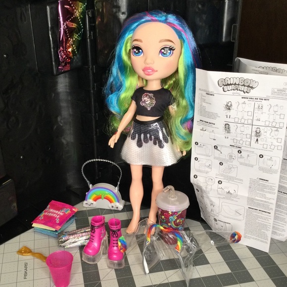 Rainbow Surprise 14” Doll- Rainbow Dream Doll with DIY Slime - Picture 3 of 14